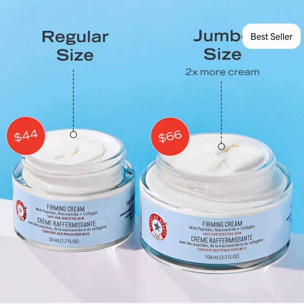 Firming Cream with Peptides, Niacinamide + Collagen Jumbo Size, 3.5 fl oz - Picture 7 of 7